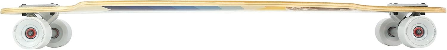 VOLADOR Urban Freeride Pro Longboard Cruiser 40inch | Canadian Maple Wood Deck & Forged Reverse Kingpin Truck | Drop Through Longboard Complete Setup for Urban Commuting(Raindrop)