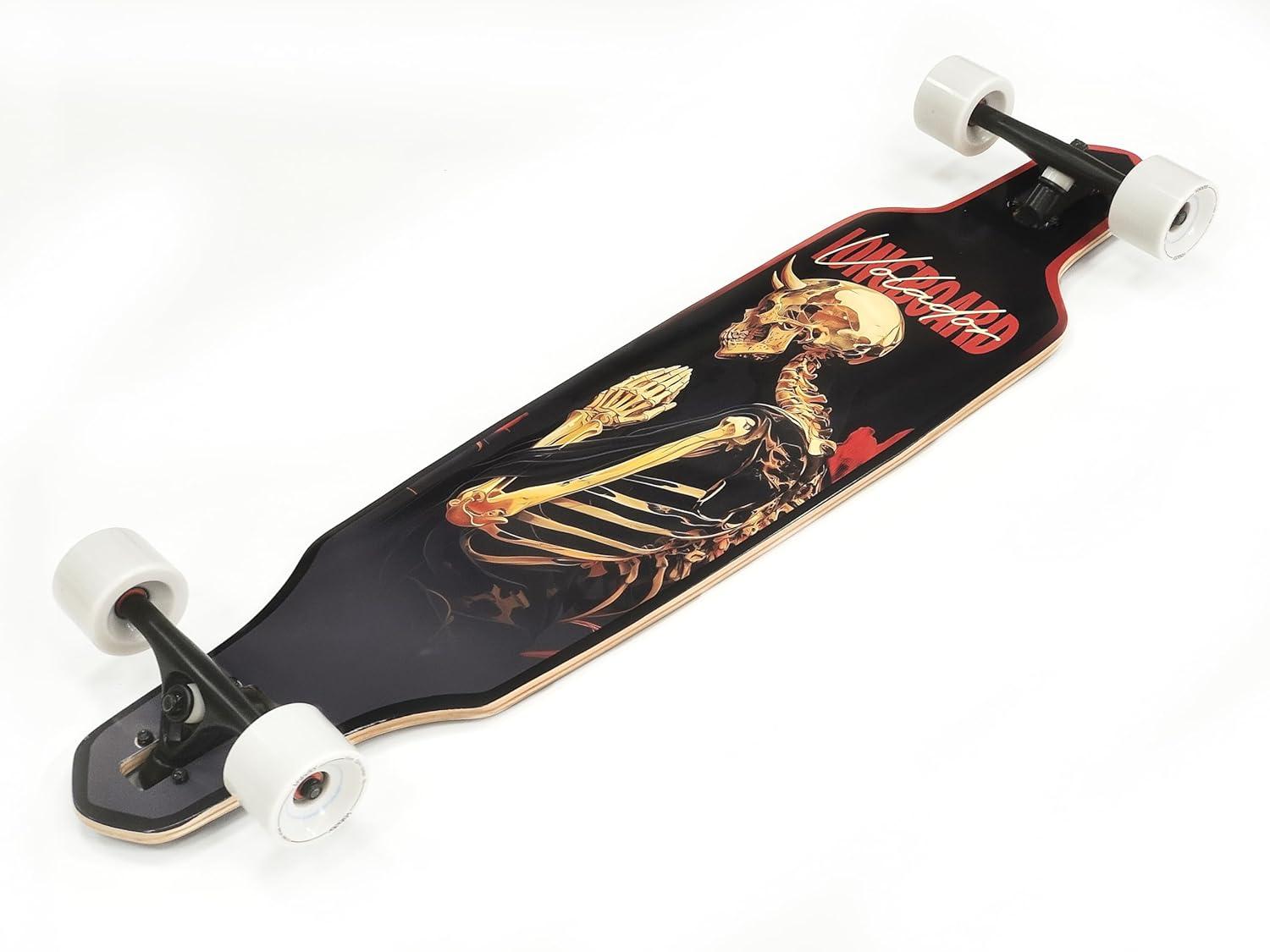 VOLADOR Urban Freeride Pro Longboard Cruiser 40inch | Canadian Maple Wood Deck & Forged Reverse Kingpin Truck | Drop Through Longboard Complete Setup for Urban Commuting(Prayer)