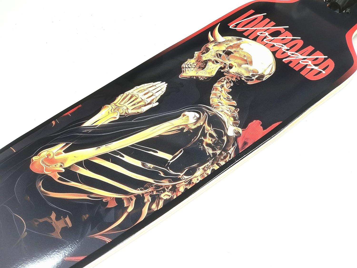 VOLADOR Urban Freeride Pro Longboard Cruiser 40inch | Canadian Maple Wood Deck & Forged Reverse Kingpin Truck | Drop Through Longboard Complete Setup for Urban Commuting(Prayer)