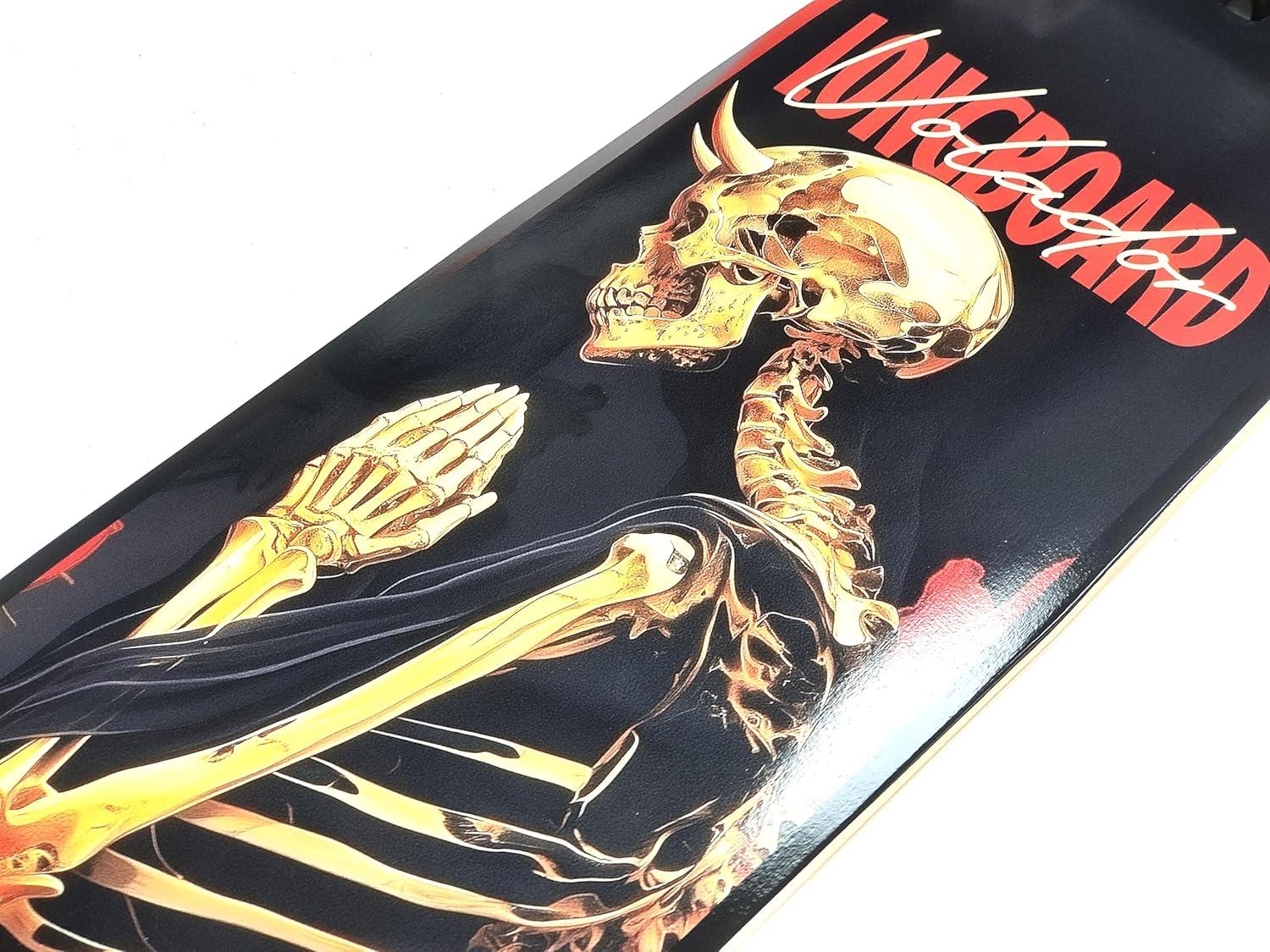 VOLADOR Urban Freeride Pro Longboard Cruiser 40inch | Canadian Maple Wood Deck & Forged Reverse Kingpin Truck | Drop Through Longboard Complete Setup for Urban Commuting(Prayer)
