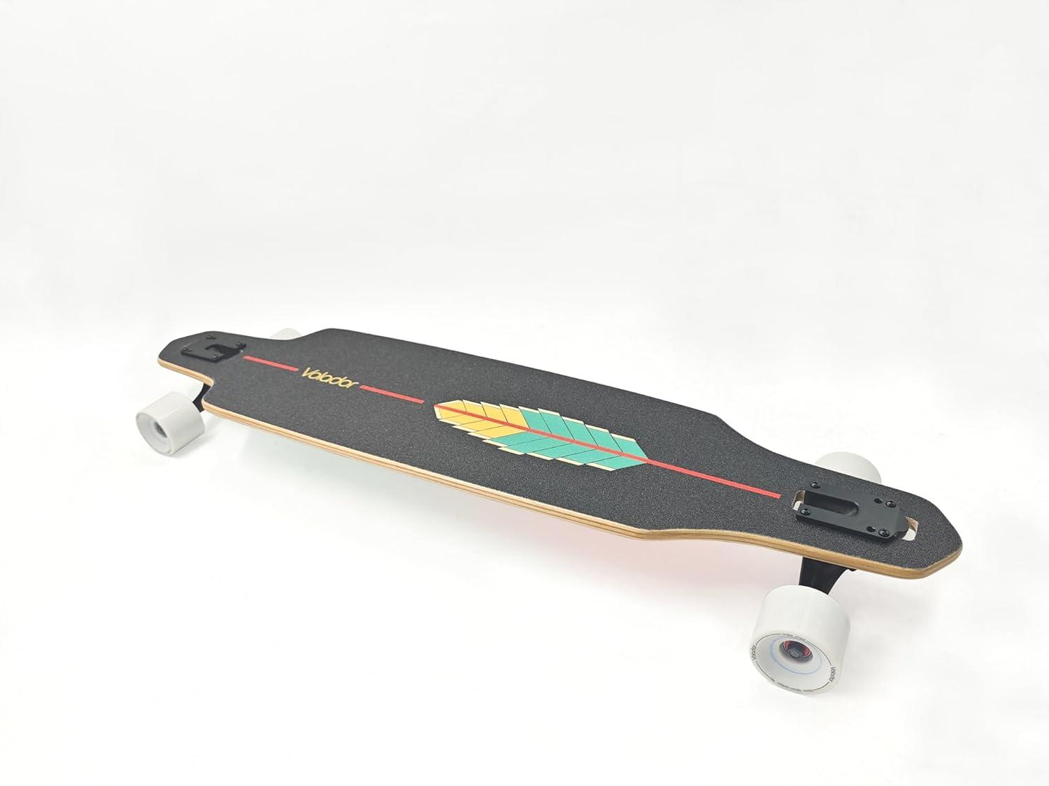 VOLADOR Urban Freeride Pro Longboard Cruiser 40inch | Canadian Maple Wood Deck & Forged Reverse Kingpin Truck | Drop Through Longboard Complete Setup for Urban Commuting(Sword)