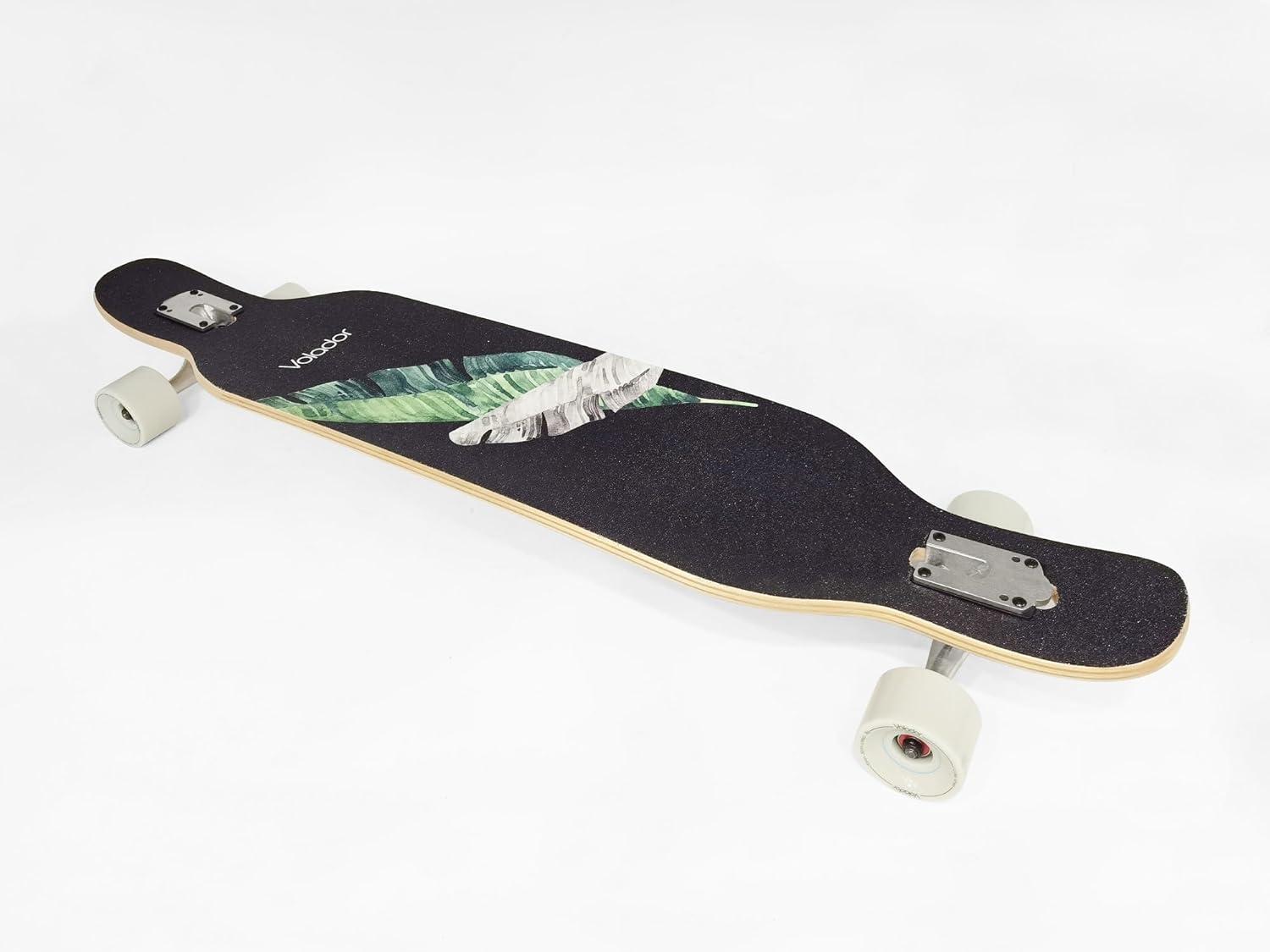 VOLADOR Urban Freeride Pro Longboard| Adaptive Cruiser 42inch| North America Maple| Camber Concave Drop Through Longboard Complete| Setup for Urban Commuting(Banana Tree)
