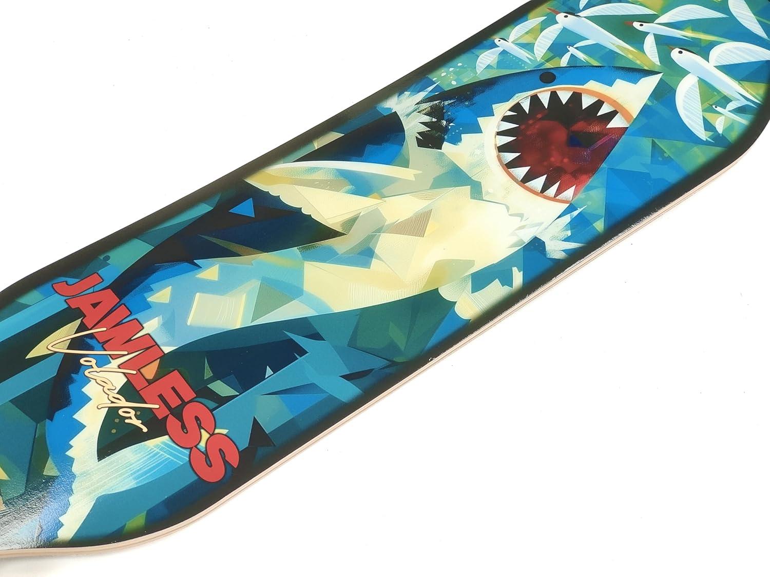 VOLADOR Urban Freeride Pro Longboard| Adaptive Cruiser 42inch| North America Maple| Camber Concave Drop Through Longboard Complete| Setup for Urban Commuting(Jaws)
