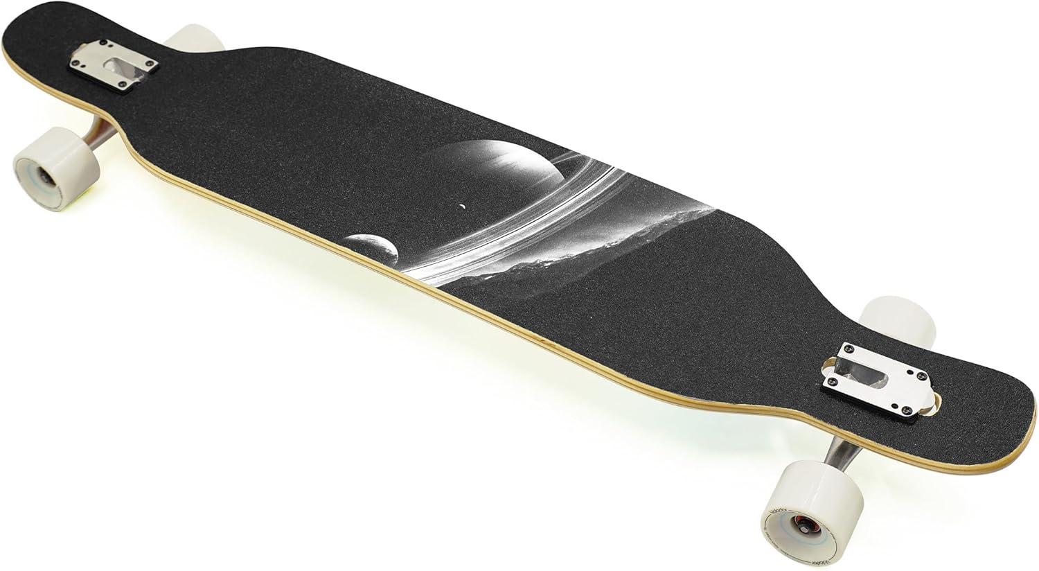 VOLADOR Urban Freeride Pro Longboard| Adaptive Cruiser 42inch| North America Maple| Camber Concave Drop Through Longboard Complete| Setup for Urban Commuting(Solar)